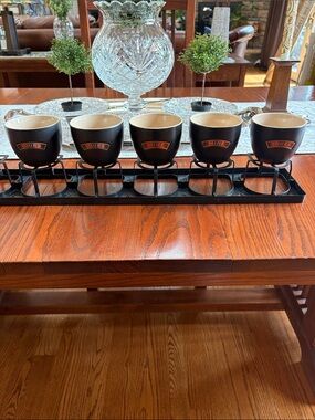 Bailey’s Irish Cream Black Ceramic 'Yours & Mine' 5 Cup Set